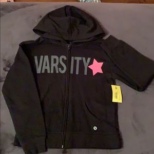 Girls NWT L sz 14 varsity light zip up hoodie